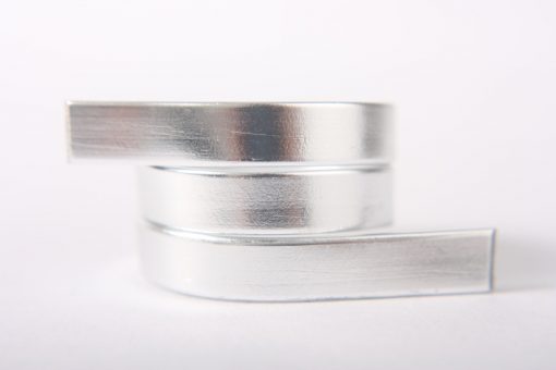 Aluminiumflachdraht, 3,5 mm x 1,0 mm, SILBER, 1 Meter